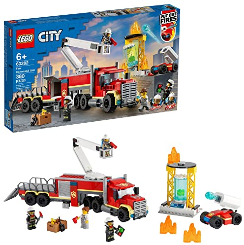 LEGO City Fire Command Unit 60282 Building Kit; Fun Firefighter Toy Building Set for Kids, New 2021 (380 Pieces)