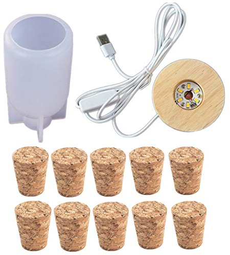 XIANZI DIY Fairy Flaschenform Lampe Harzform Glühbirne Harzform Für Home Decoration Epoxidharz Formen Silikonform Gießform Resin Formen DIY Harz Casting Formen