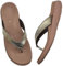 ONCAI Arch Support Womens Flip Flops,Comfortable Strap Orthotic Summer Beach Flip Flops with Soft Cushion Yoga Foam Rubber Soles Brown Size 5