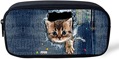 Belidome Federmäppchen mit niedlichem Katzenmotiv, weich, langlebig, für Kinder, Jungen, Mädchen