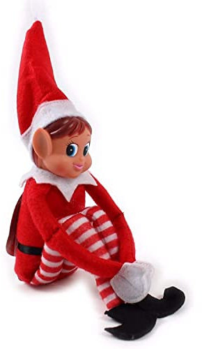 Elves Behavin Badly Elfe 30,5 cm (12 Zoll), flexibel, mit Vinylkopf, Weihnachtszubehör (Elfenmädchen, Rot)