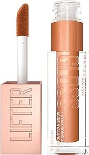 Maybelline New York, Brillo de labios Lifter Gloss, Hidratación Intensa y Labios Rellenos Sin Retoques, Fórmula con Ácido Hialurónico, en Tono 19 Gold