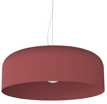 L+ Hängeleuchte aus Metall, zylinderförmig, Durchmesser 40 cm - 50 cm, Farbe Rot