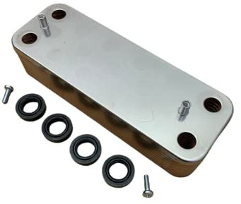 Hot Water Heat Exchanger & O'Rings for Baxi Duotec 24HE 28HE 33HE 40HE & A