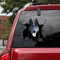 fabisup Deutscher Schäferhund Riss Auto Aufkleber 3D Hund Fenster Aufkleber Geeignet für Wand, Glas, Stoßstange, Kühlschrank, Laptop