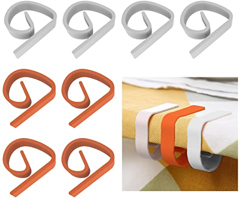 Pince Nappe, Nappe Clip, Pinces pour Nappe de Table, 8 Pièces Clips Nappes en Plastique, Pince Nappe Clip, Pinces À Nappe Plastique, Attache Nappe Jardin pour Cuisine Bureau Restaurant Pique-Nique