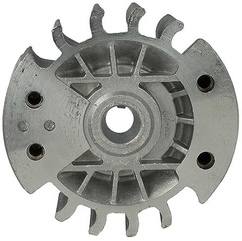 vhbw Volante de inercia compatible con Stihl MS 250, MS 230 C, MS230 L, MS250 B motosierra - 9 cm diámetro exterior, 3,6 cm de grosor, 350 g plata