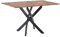 GOLDFAN Table de Salle à Manger Vintage en Bois Table à Manger Cuisine Rectangulaire Table avec Noir Pieds en Métal pour Salon Bureau etc 110 x 70 x 75cm pour 4 Personnes