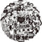 Sanmatic 100pcs Gothic Punk Horror Stickers for Suitcase Skateboard Laptop Computer Water Bottles Car Teens Boys Girls Decal