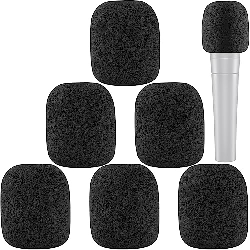 ChromLives, filtro pop para SM58, paquete de 6 cubiertas de espuma para parabrisas de micrófono Shure SM58 SM48, cubierta de micrófono de repuesto para reducción de ruido por ChromLives, color negro