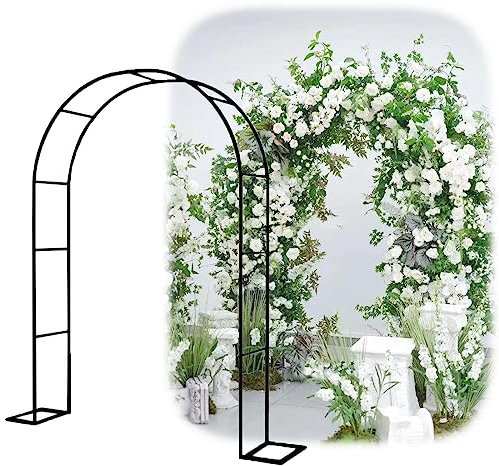 Tonnelle De Jardin En Métal,Arceau De Jardin Solide,Arche À Rosiers,240cm,pour Plantes Grimpantes,Roses,vignes,pergola En Fer,Support Pour Plantes De Fête De Mariage,Arcade De Jardin Treillis ( Color