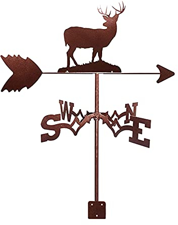 EICOFF Wetterfahne, Tier-Wild-Elch-Form, Wetterhahn, Messwerkzeuge aus Edelstahl mit Rostschutzbeschichtung für Tierhalterungen im Freien, Dekorhandwerk