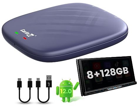 CarlinKit Wireless CarPlay/Wireless Android Auto AIbox-Plus, RAM 8G+ROM 128G, eigenständiges Android 13.0 System kann Videos anschauen, unterstützt YouTube, Netflix, Disney+ etc.
