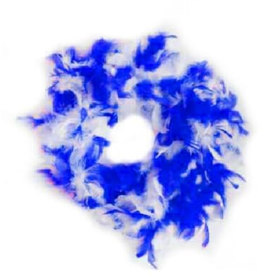 narrenkiste O45190-18-81 blau-weiß Mix Federboa Boa Federstola ca.1,80m lang ca.65g
