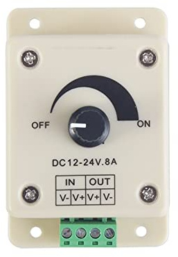 FOUNCY Regolatore di Tensione Stabilizzatore di Tensione DC-DC Alimentatore 8A Regolatore di velocità Regolabile DC 12V LED Dimmer 12 V 1 pz
