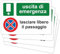 pubblimania 4 Adesivi Uscita di Emergenza Vietato Sostare PVC Resistente per Esterno e Interno (Cm 20x30) (4 Uscita Emergenza Divieto Sosta)
