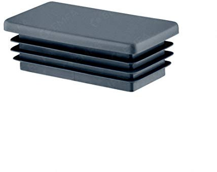 EMFA Lamellenstopfen für Rechteckrohre 100x40 mm Anthrazit 1 Stück Rechteckstopfen 100x40 10,0x4,0 cm