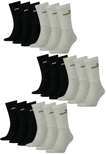 PUMA Unisex Crew Tennissocken Sportsocken Socken für Damen Herren 18 Paar