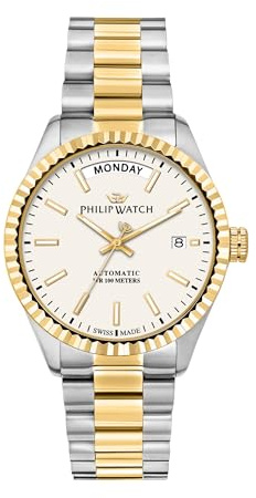 Philip Watch Herrenuhr, Analog, Automatik, Stahlarmband, Caraibe-Kollektion – R8223597107
