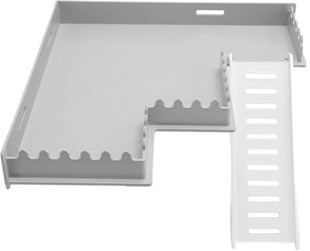 Hamster Platform, Multifunctional Small Animal Standing Platform with Ladder, Injection Molding Plastic Hamster Cage Platform for Mouse, Chinchilla, Rat, Gerbil and Dwarf Hamster