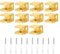 QUARKZMAN Pince de Fixation pour Étagère en Verre, Lot de 10 Pinces en Cuivre Doré Réglables pour Verre Épais de 10-12 mm, Support de Fixation pour Panneau en U