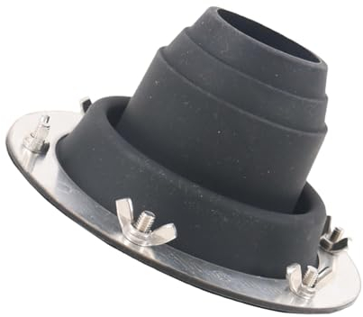 Moxeupon Herdheber-Set für Zelt, Herdwagenheber, Silikon-Rohrmanschette blinkt, Flexible Dachheber-Rohrmanschette, Brennholzofen-Schornstein-Entlüftungszelt-Abgasanschluss für Glockenzelt, Jurte