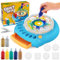 TingingYuli Kunst und Handwerk für Kinder im Alter von 4-8 Jahren, Farbe-Drehkunst-Maschinen-Set, coole Mal-Spinner-Spielzeuge-Sets, kreative Kunstmaterialien Geschenke für Jungen und Mädchen (Blau)