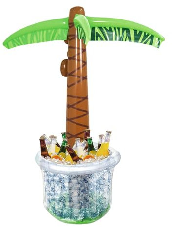 Inflatable Palm Tree Cooler, Inflatable Palm Tree Drink Cooler, Inflatable Drink Holder, Pool Bar Drink Holder in Tree Design for Pool Floating, Pool Drink Holder for Pool Beach Party