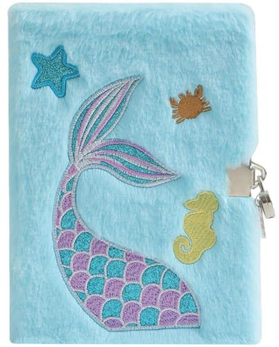 Plüsch-meerjungfrau-notizbuch, Glitzer-meerjungfrau-Tagebuch, Kinder-hardcover-notizbücher, Schreib- Und Schreibwaren, Geschenke Für Kinder