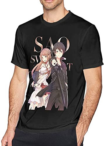 Men's Sword Art Online Short Sleeve T-Shirt T-Shirts & Hemden(X-Large)