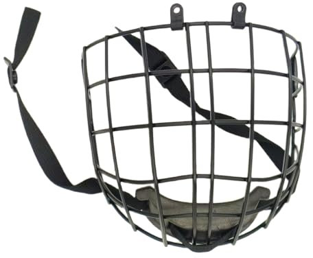 NONGYU Metall-Netz-Gesichtsschutz, Eishockey-Helm, Vollvisierhelm, Weitfeldschutz, Eishockey, Baseball, Gesichtsschutz