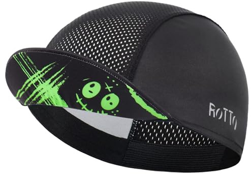 ROTTO Fahrradmütze für den Sommer Leichtgewichtige Radsportmütze mit Visor | kühlende Helmkappen mit Sonnenschirm Visor,Atmungsaktiv, Schweißabsorbierend
