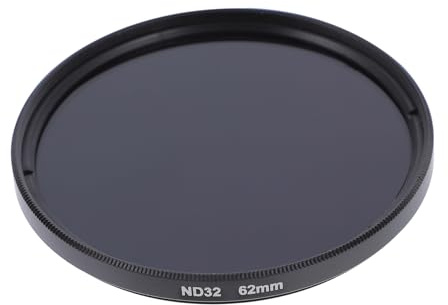 Variabler Neutraldichtefilter 62mm aus Aluminium, Schwarz | Kameraobjektiv, Abnehmbar, Leicht zu Montieren und Demontieren, für Langzeitbelichtung