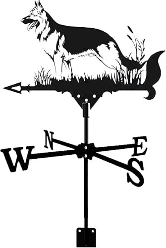 MWAYOYTE Girouette en métal, girouette en Acier Inoxydable pour Toit extérieur en Fer, décoration de Jardin ou de Cour extérieure