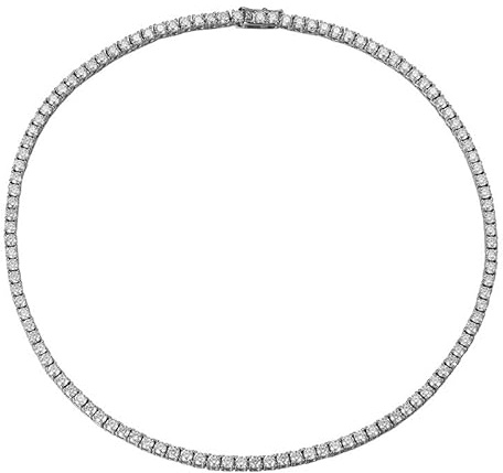 NHYHEHMR Accessories 3mm Moissanite Tennis Necklace D Color Diamond Tennis Necklace Diamond Necklace for Men Women 15-24 In