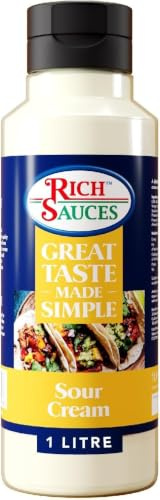 JCD Foods Vegan Sour Cream Alternative 1L | Thick & Creamy Soured Cream | Cool, Tangy Flavour for Nachos, Tacos & Baked Potatoes | Vegan & Gluten Free | 1 Litre