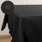 Deconovo Leinenoptik Tischdecke Wasserabweisend Tischwäsche Lotuseffekt 130x220 cm Schwarz