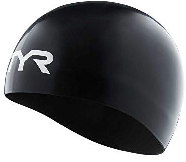 TYR Tracer-X Racing Badekappe., Herren, TYR LCSTRX001M Tracer X Dome Cap Black M, schwarz, Medium