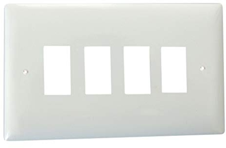 Varilight XOPGY4 PowerGrid Polar White 4 Gang Grid Plate (Twin Plate)