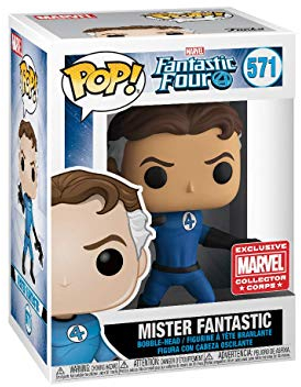 POP ! Marvel Collector Corps Exclusive Fantastic Four 571 Mister Fantastic avec étui de protection