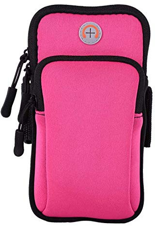 Brassard Sport Sac pour Samsung Galaxy A40 Smartphone Courir Respirant Housse Running Rangement (Rose)