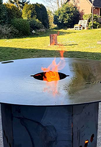 Irony Industrial Design Feuerplatte Planchaplatte 8 mm - 80 cm inkl. Grillrost - BARBECUE_GRILL - Holzkohle/Gas - Grill