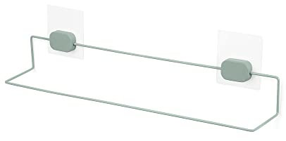 Compactor GRENA: Grande Porta Asciugamani Adesivo, Verde, Metallo Rivestito in Polvere, 50x6.5x15cm