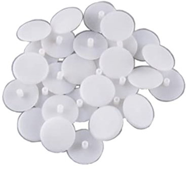Generic Lot de 100 cache-vis en plastique blanc avec trou rond de 3 mm pour décoration de meubles
