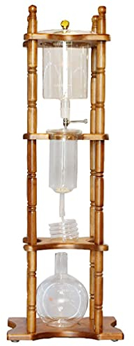 3L/101.4oz Grande Capacité Cafetière Froide Ou Thé Glacé, Carafe en Verre Durable avec Filtre, Goutteur Glacé Tour de Café Infusée à Froid Taille Parfaite 25 Tasses