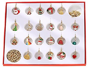 24 Adventskalender zum Befüllen Jutesäckchen Adventskalender Für Männer Frauen Kinder 2021 DIY Mit Mode Kalender Armband Advent Weihnachten Countdown Halskette Home DIY (Multicolor, One Size)