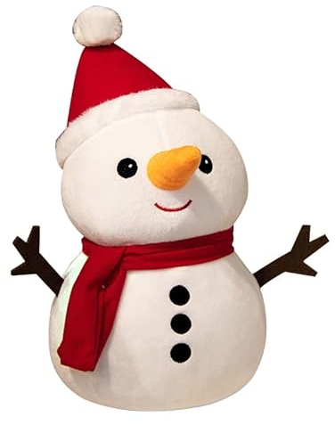Weihnachten Plüschtier,23CM Weihnachten Dekoration Stofftiere Weihnachtsmann Elch Schneemann Kuscheltier Plüsch Puppe Geschenke Kawaii Kissen Haus Dekoration Plüsch Spielzeug für Kinder Mädchen Jungen