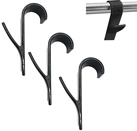 Ganci per Termoarredo Bagno, Appendini per Termoarredo, Appendi Accappatoio Bagno, Appendi Asciugamani Bagno, per Asciugamani/Gancio Scaldasalviette, 3pc (Nero)