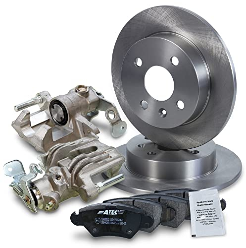 ATEC Germany Bremsenset Hinterachse inkl. Bremsscheiben Ø 240 mm Voll + Bremsbeläge Hinten & Bremssattel Hinten Kompatibel mit OPEL ASTRA G (T98) (F70)