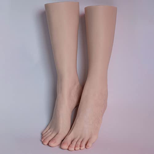 Lebensgroße Silikon Füße Paar, originalgetreue Optik und Textur von Schönheitsfüßen, simuliert weibliches Foot Mannequin, Größe 38